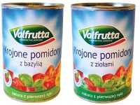 Valfrutta krojone pomidory z bazylią i z ziołami
