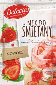 Mix do śmietany truskawkowy Delecta