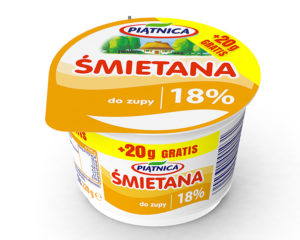 Śmietana 18% 200g + 20g OSM Piątnica