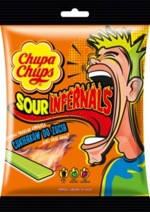 Chupa Chups Sour Inffernals cukierki do żucia 83 g