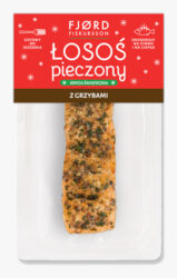 Łosoś pieczony z grzybami