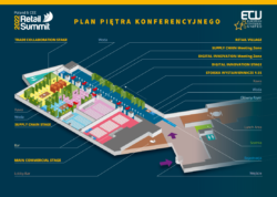 Plan piętra konferencyjnego w hotelu DoubleTree by Hilton Hotel & Conference Centre Warsaw